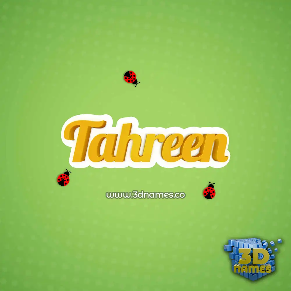 tahreen in Ladybugs style - 3D name wallpaper