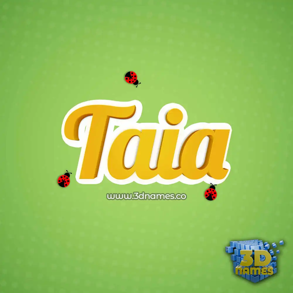 taia in Ladybugs style - 3D name wallpaper