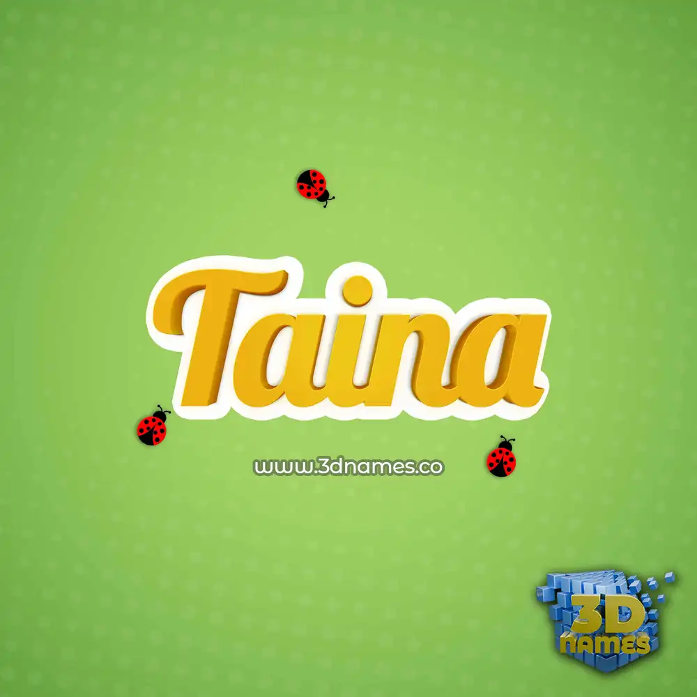 taina in Ladybugs style - 3D name wallpaper