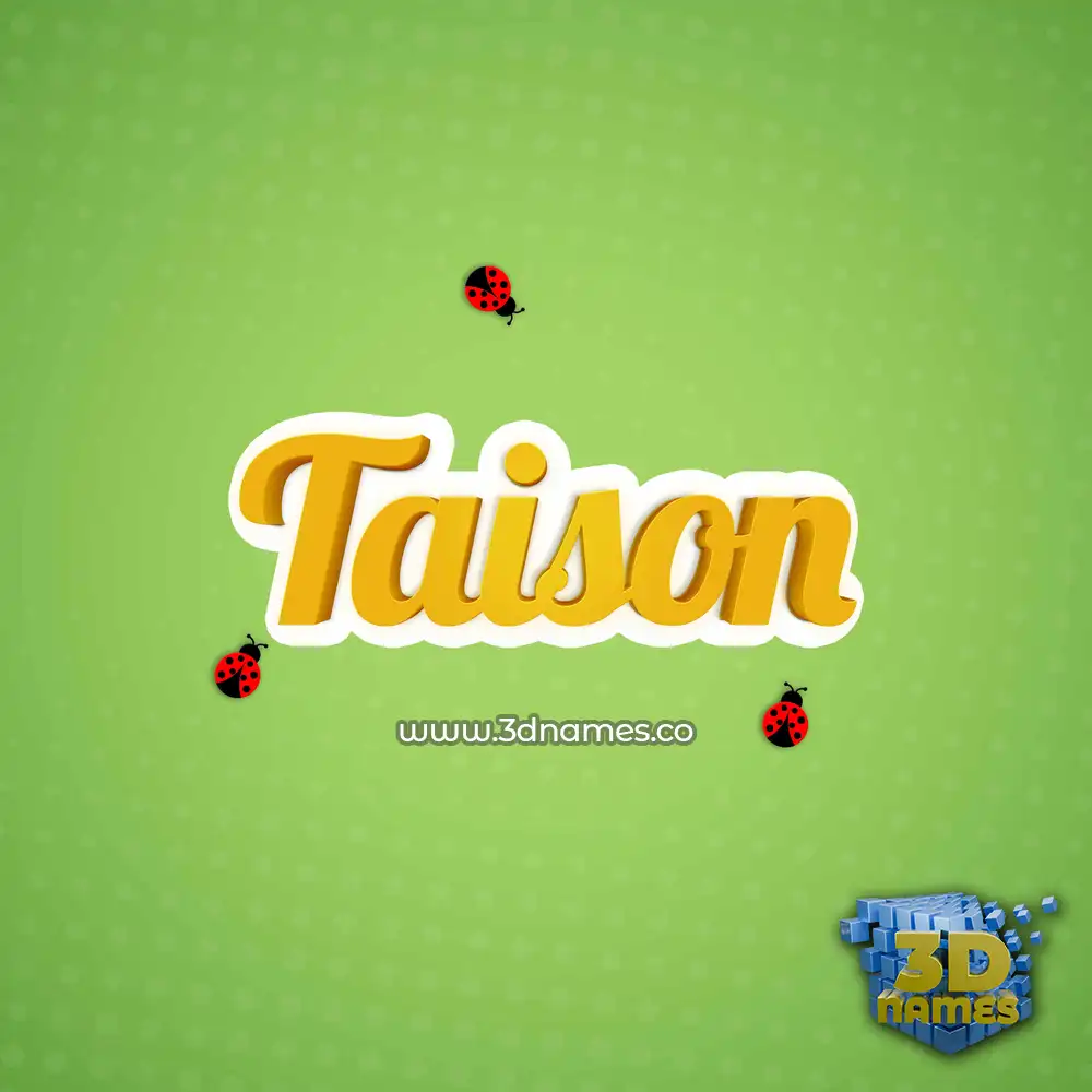 taison in Ladybugs style - 3D name wallpaper