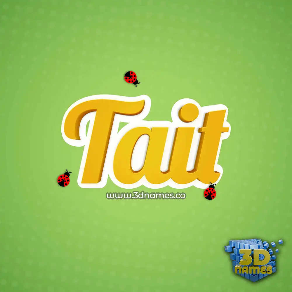 tait in Ladybugs style - 3D name wallpaper