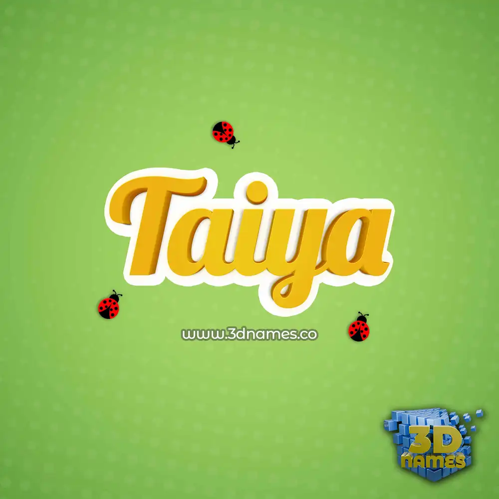 taiya in Ladybugs style - 3D name wallpaper