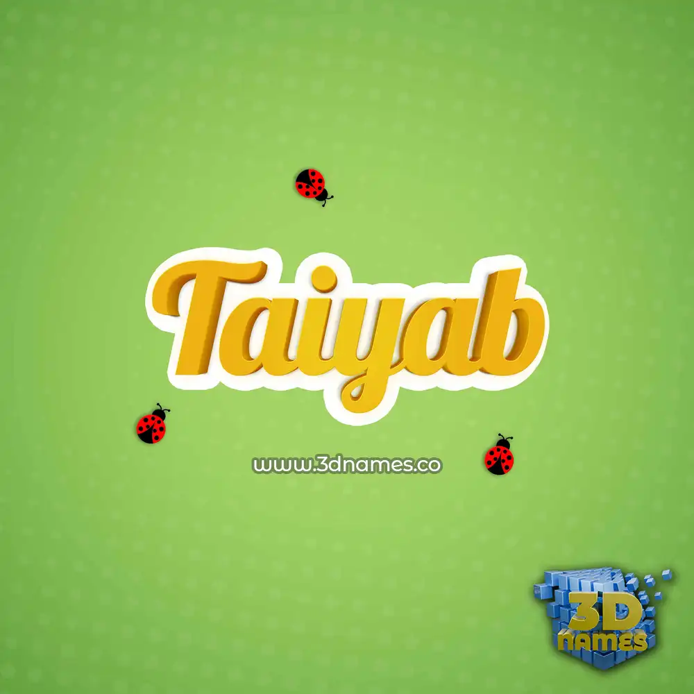 taiyab in Ladybugs style - 3D name wallpaper