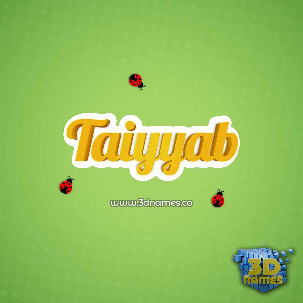 taiyyab in Ladybugs style - 3D name wallpaper