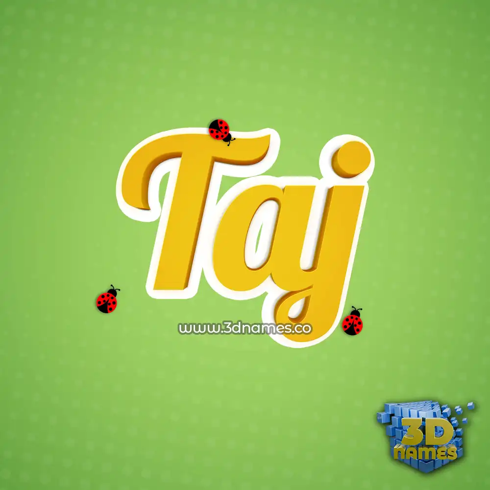taj in Ladybugs style - 3D name wallpaper