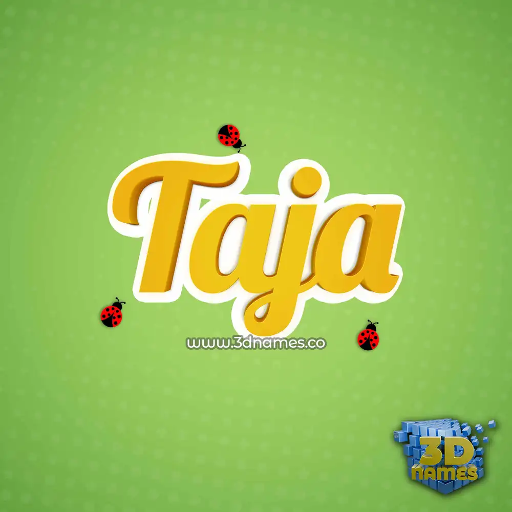 taja in Ladybugs style - 3D name wallpaper