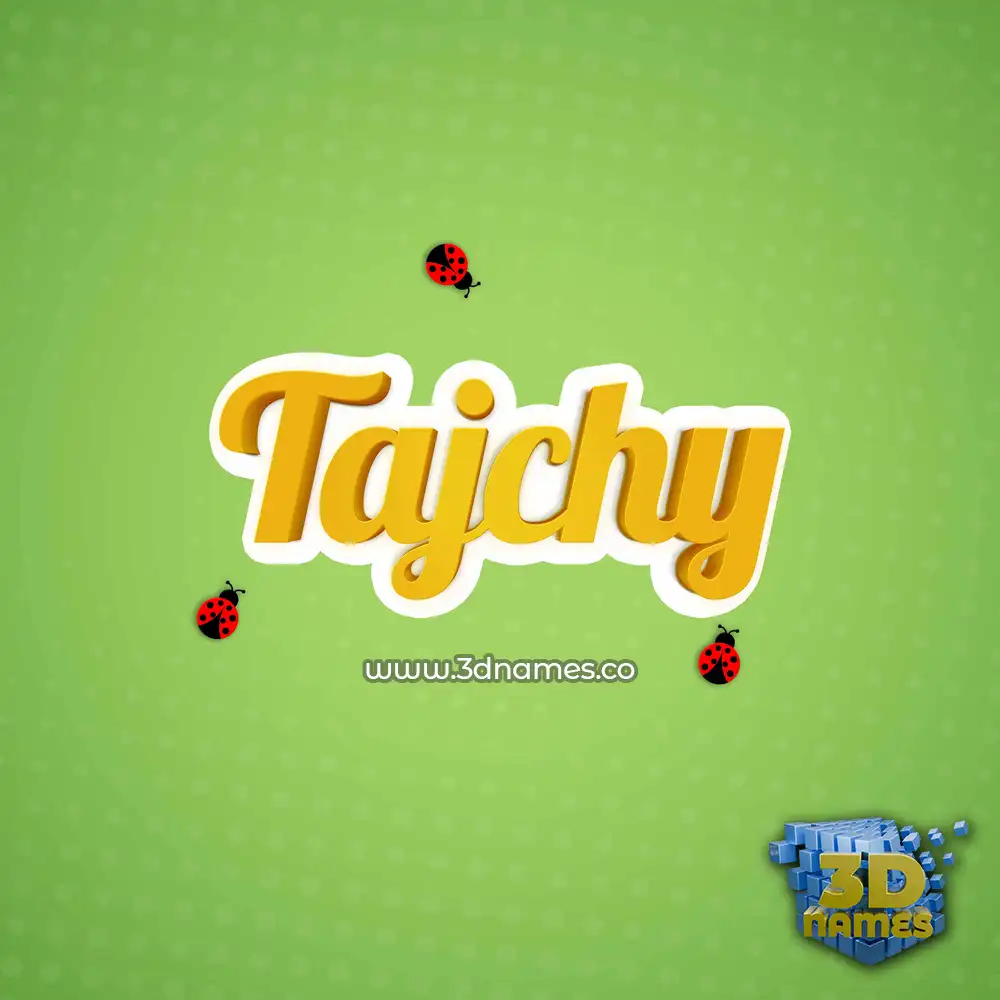 tajchy in Ladybugs style - 3D name wallpaper