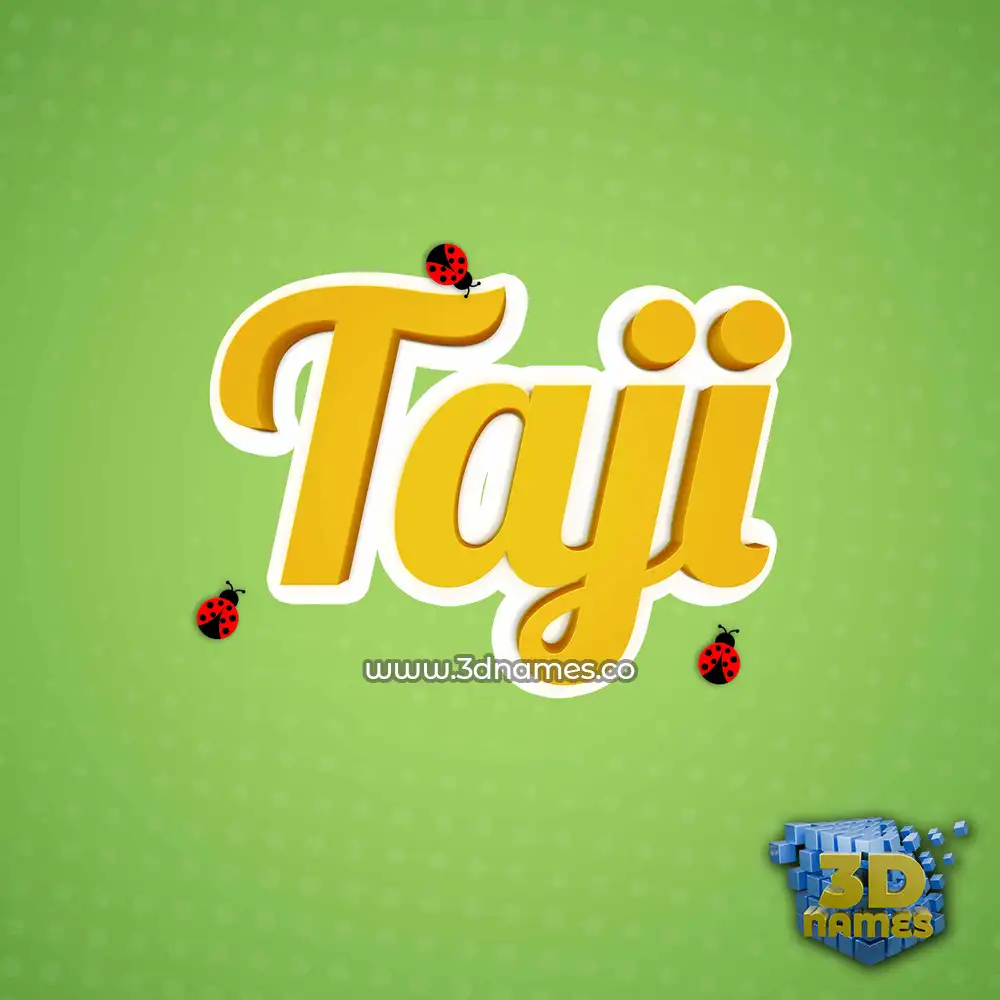 taji in Ladybugs style - 3D name wallpaper