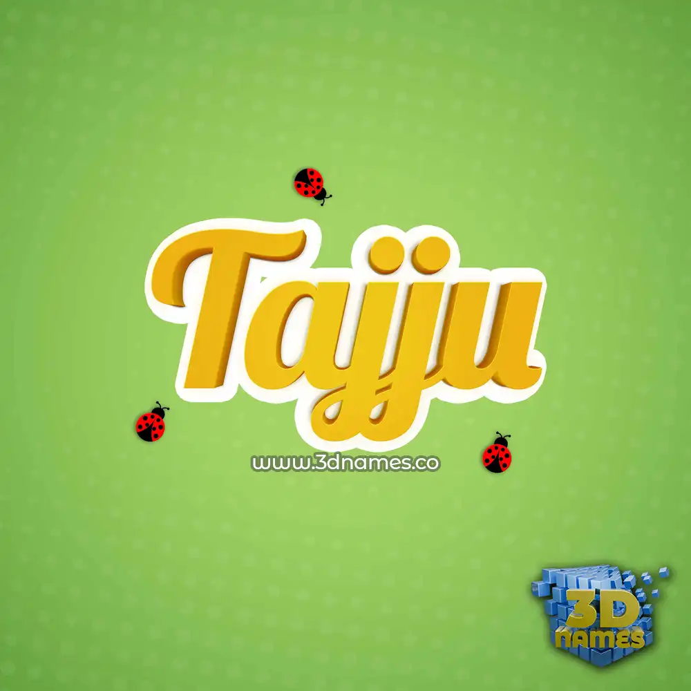 tajju in Ladybugs style - 3D name wallpaper