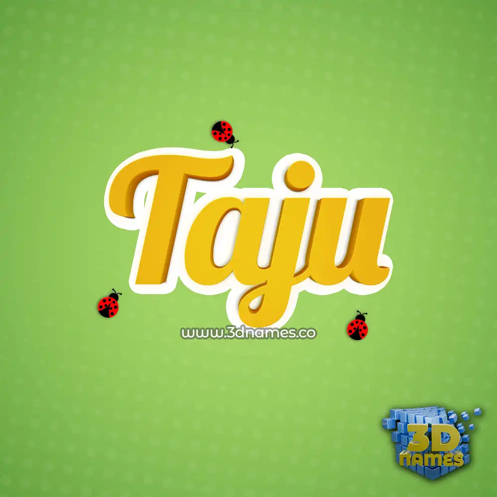 taju in Ladybugs style - 3D name wallpaper
