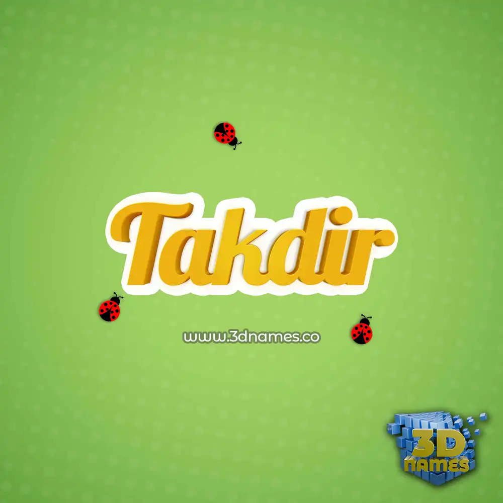 takdir in Ladybugs style - 3D name wallpaper