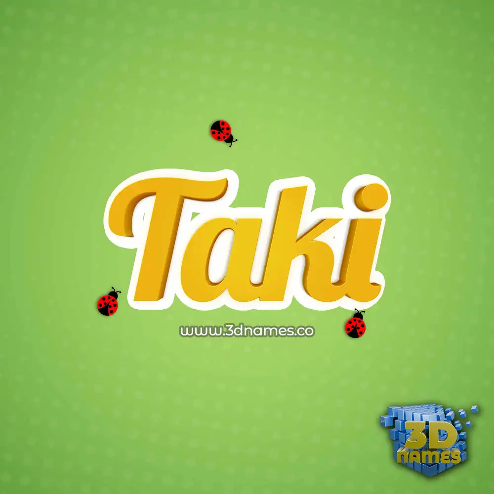 taki in Ladybugs style - 3D name wallpaper