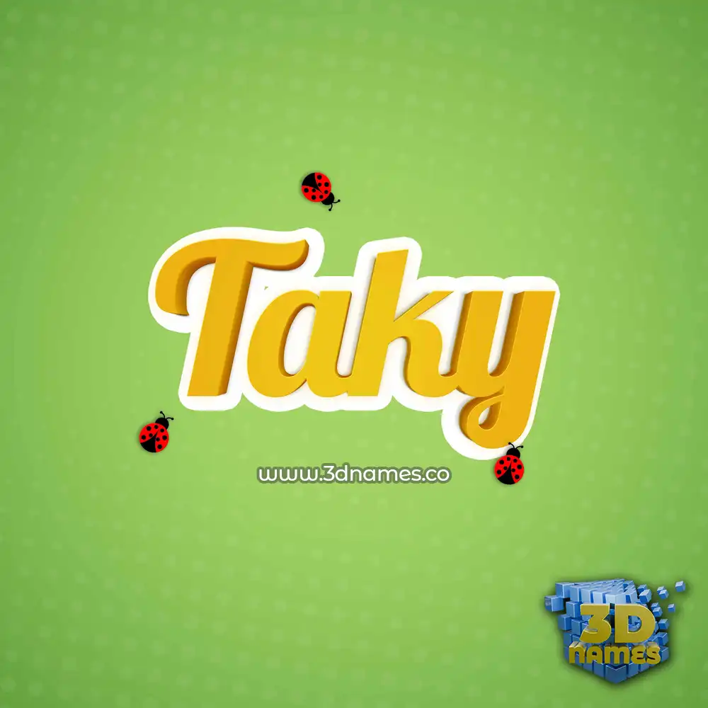 taky in Ladybugs style - 3D name wallpaper