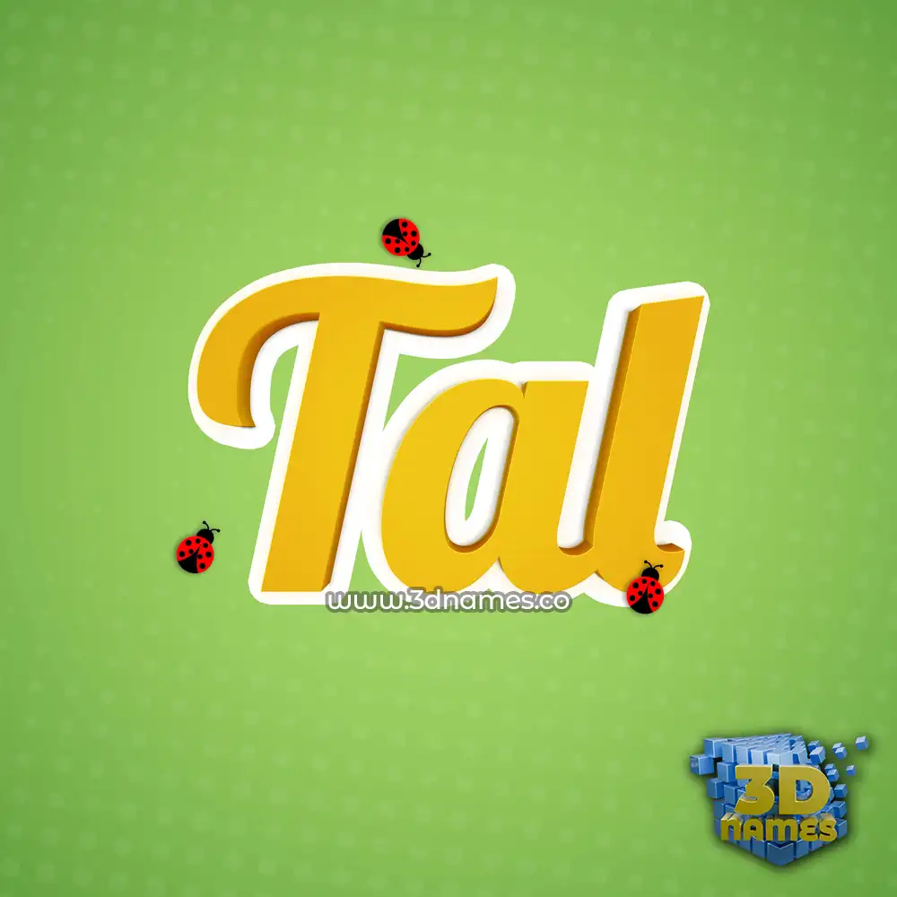 tal in Ladybugs style - 3D name wallpaper