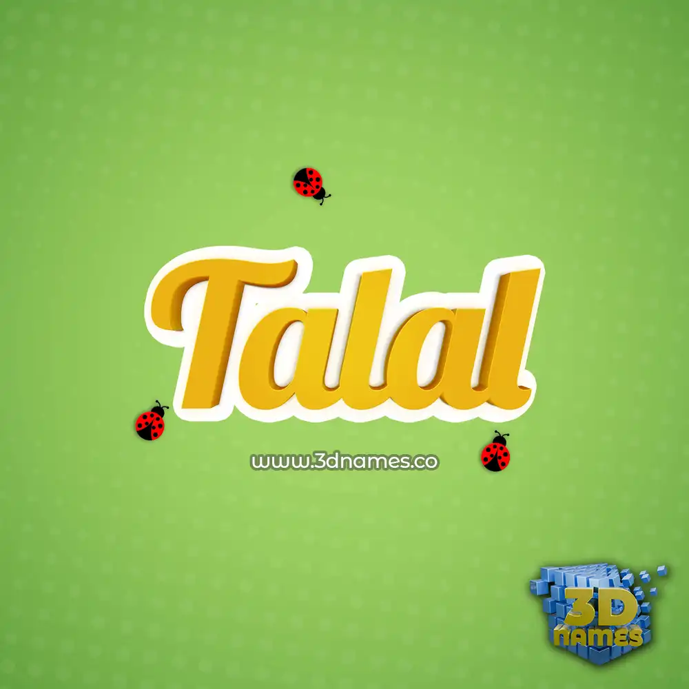 talal in Ladybugs style - 3D name wallpaper