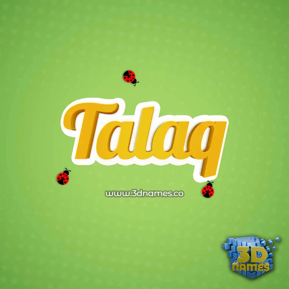 talaq in Ladybugs style - 3D name wallpaper