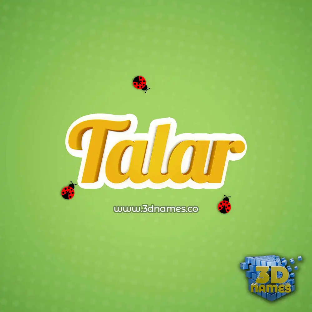 talar in Ladybugs style - 3D name wallpaper