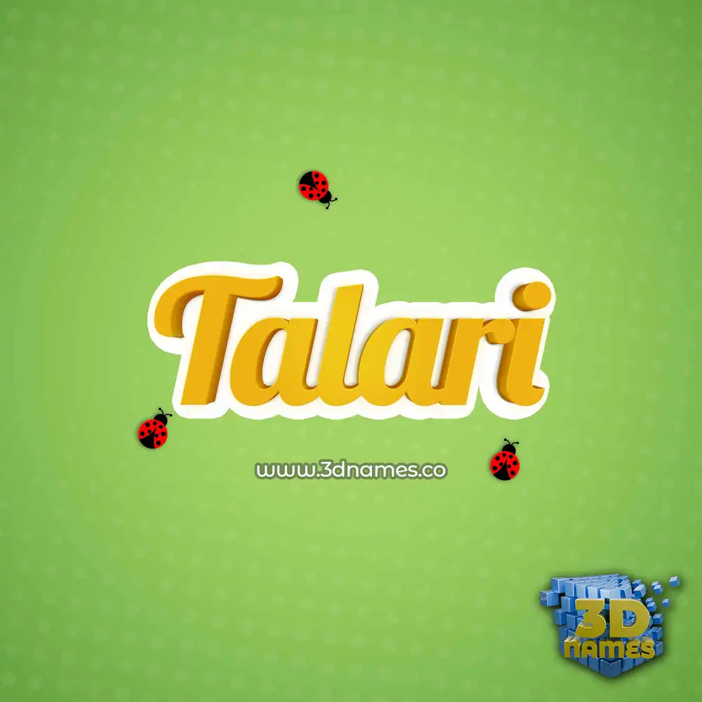 talari in Ladybugs style - 3D name wallpaper