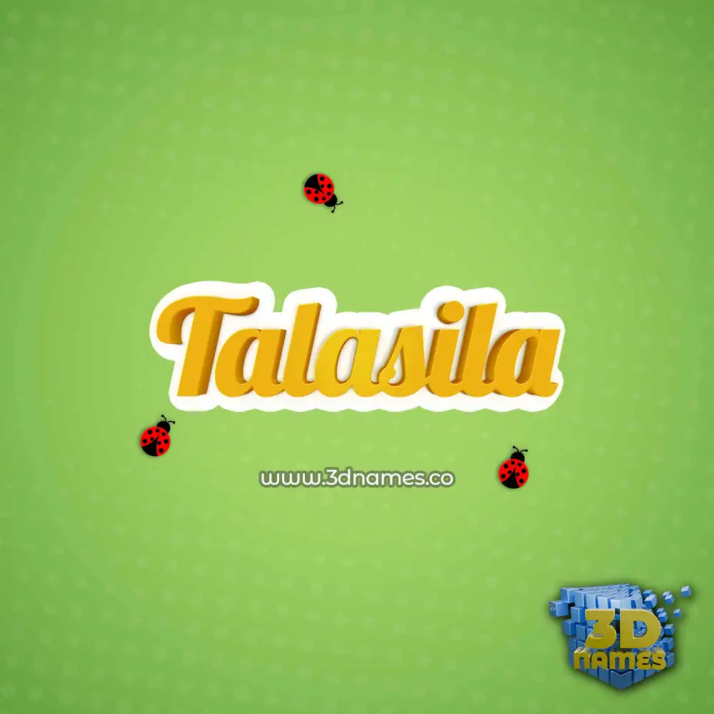 talasila in Ladybugs style - 3D name wallpaper