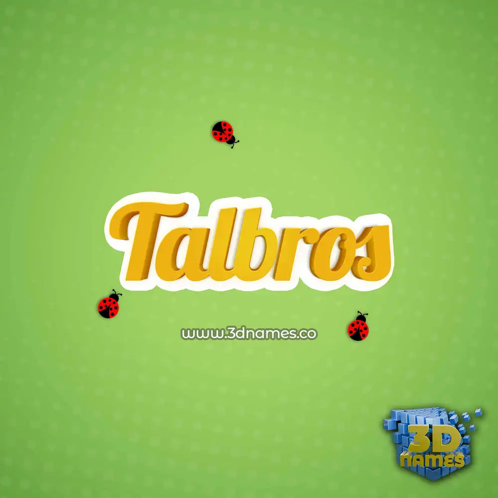 talbros in Ladybugs style - 3D name wallpaper