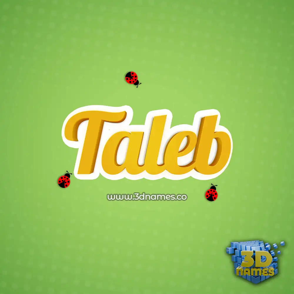 taleb in Ladybugs style - 3D name wallpaper