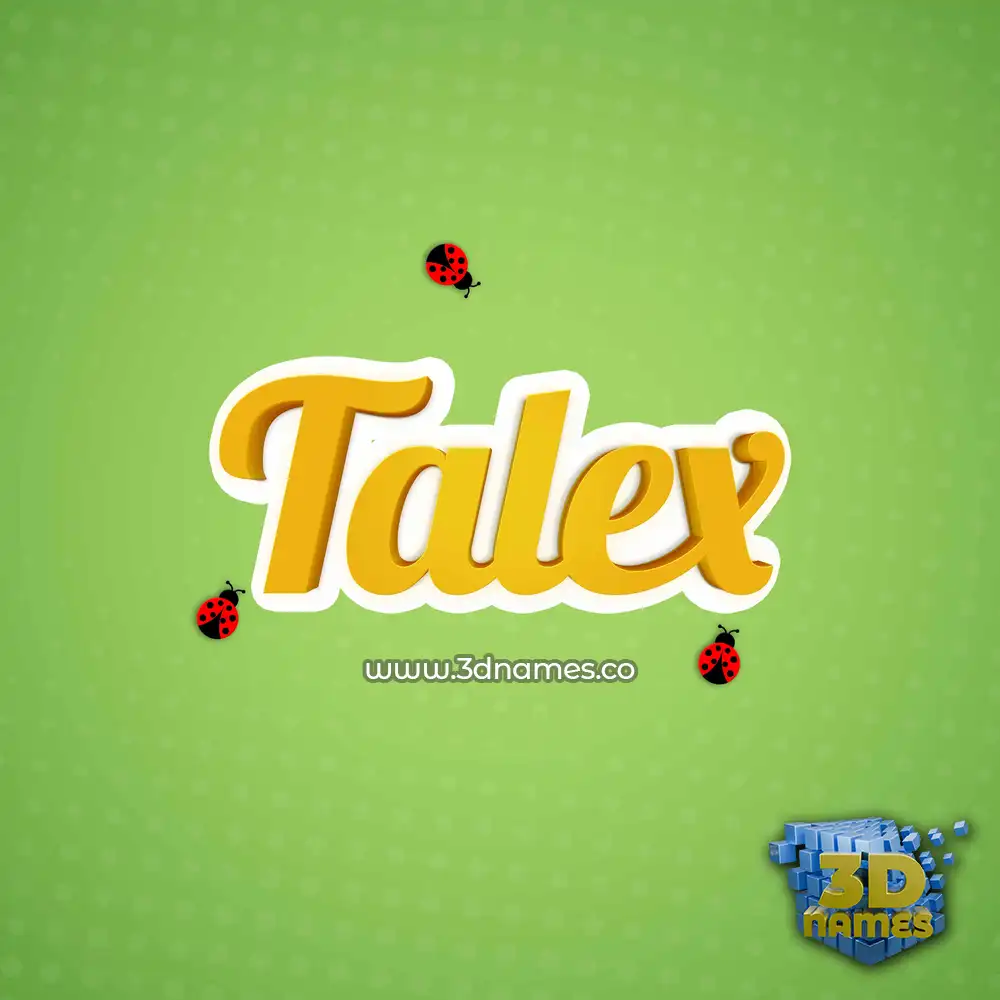 talex in Ladybugs style - 3D name wallpaper