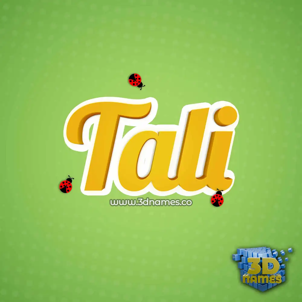 tali in Ladybugs style - 3D name wallpaper