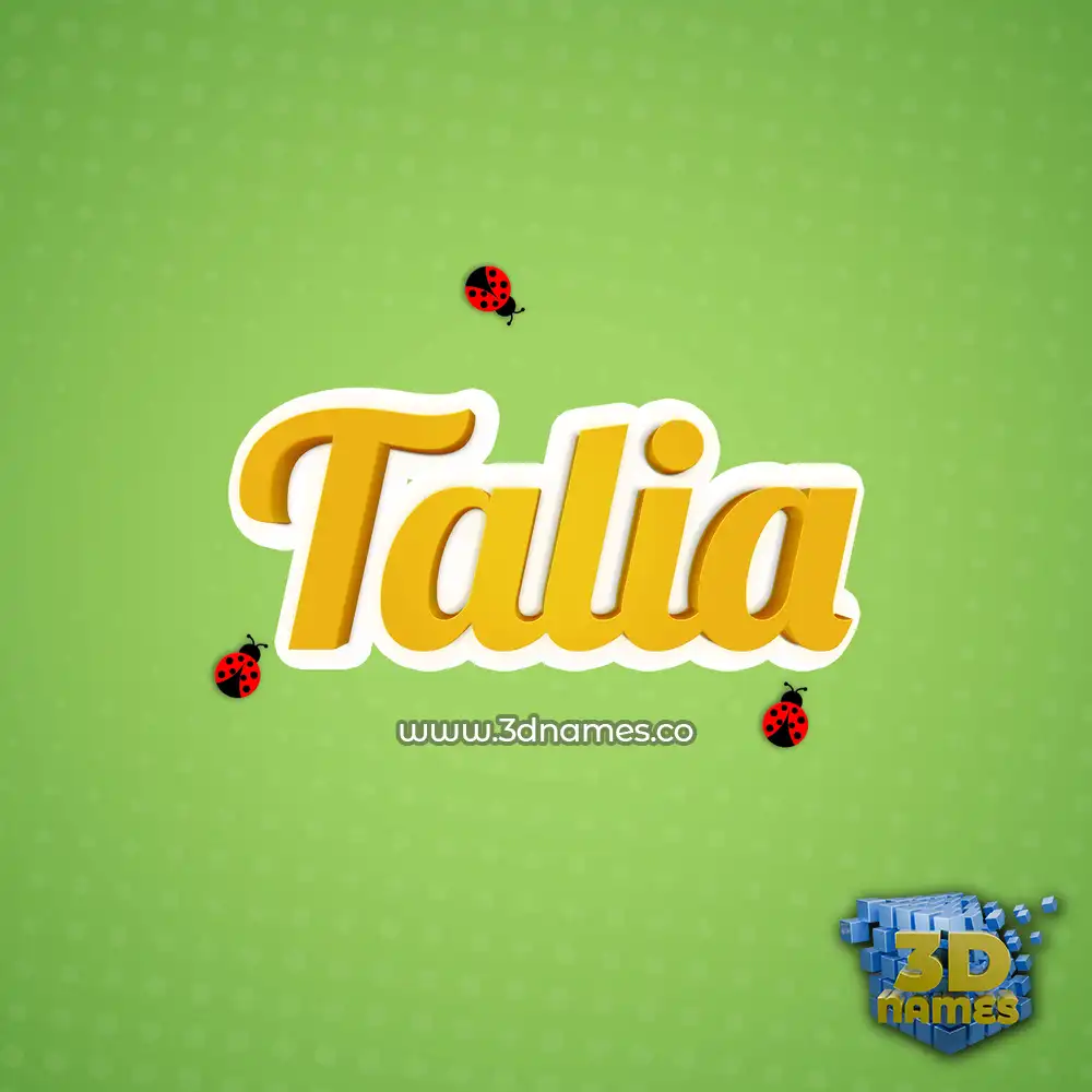 talia in Ladybugs style - 3D name wallpaper