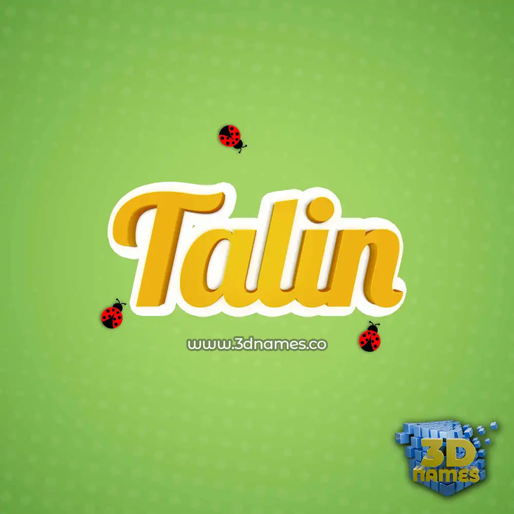 talin in Ladybugs style - 3D name wallpaper