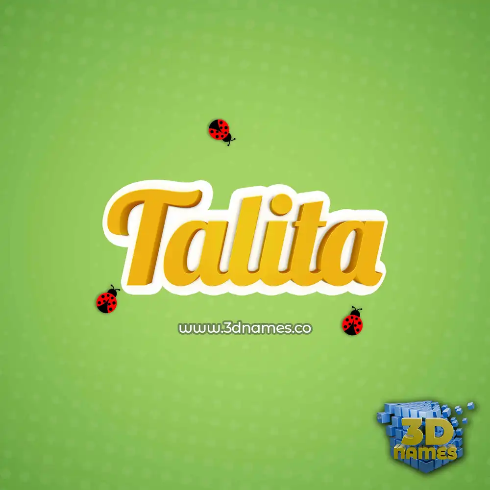 talita in Ladybugs style - 3D name wallpaper