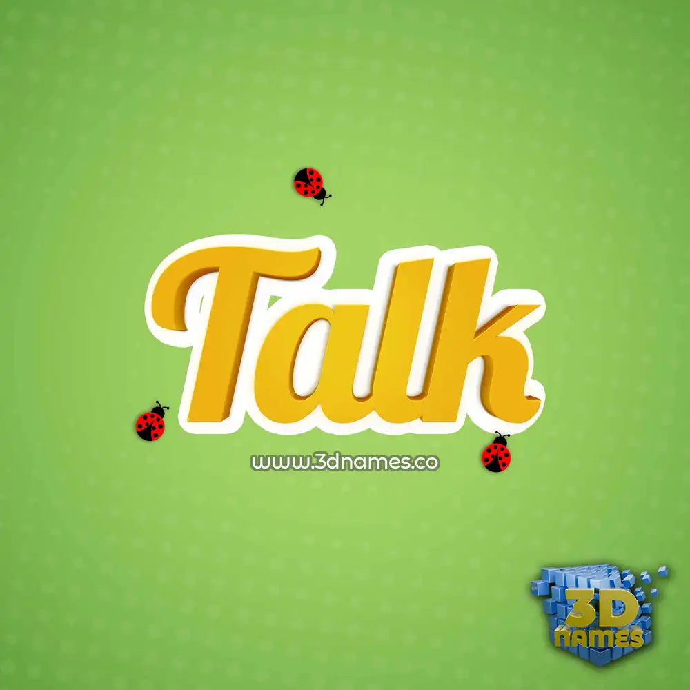 talk in Ladybugs style - 3D name wallpaper