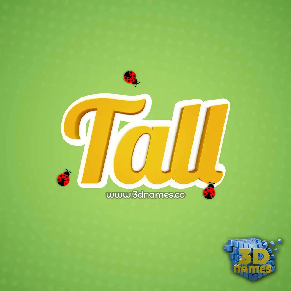 tall in Ladybugs style - 3D name wallpaper