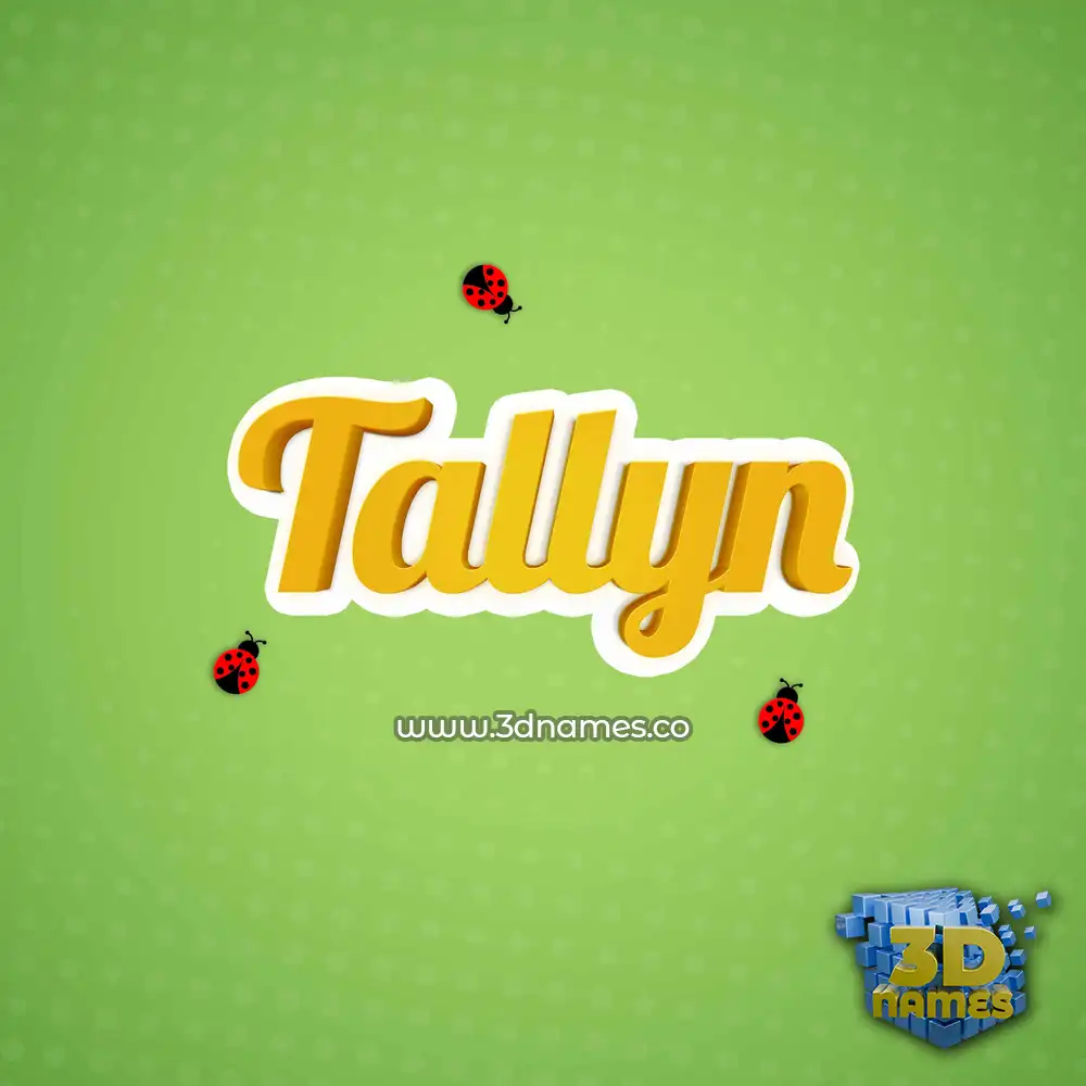 tallyn in Ladybugs style - 3D name wallpaper