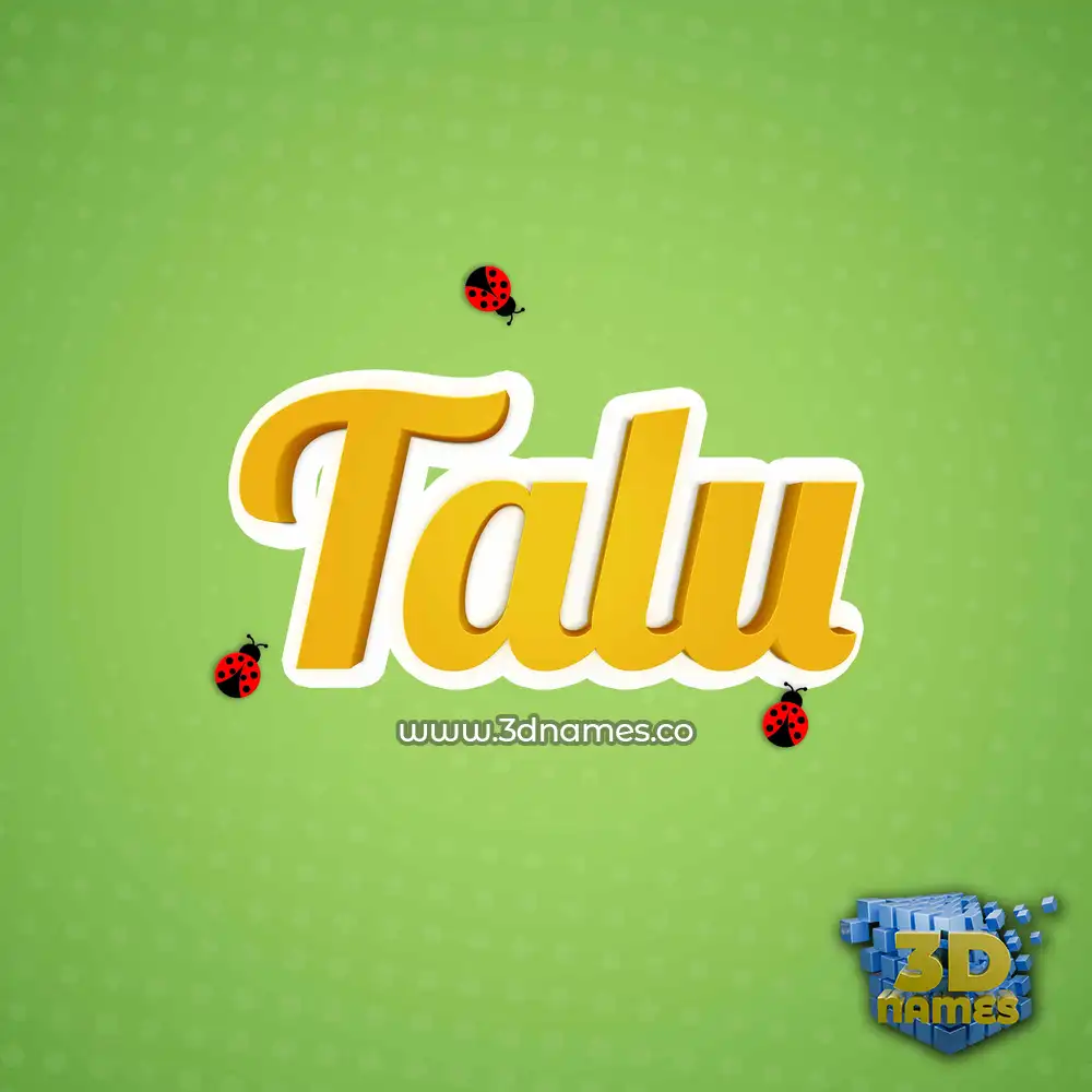 talu in Ladybugs style - 3D name wallpaper