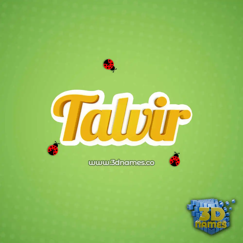 talvir in Ladybugs style - 3D name wallpaper