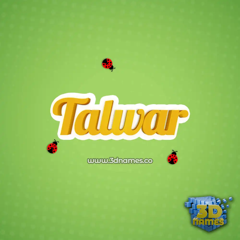 talwar in Ladybugs style - 3D name wallpaper