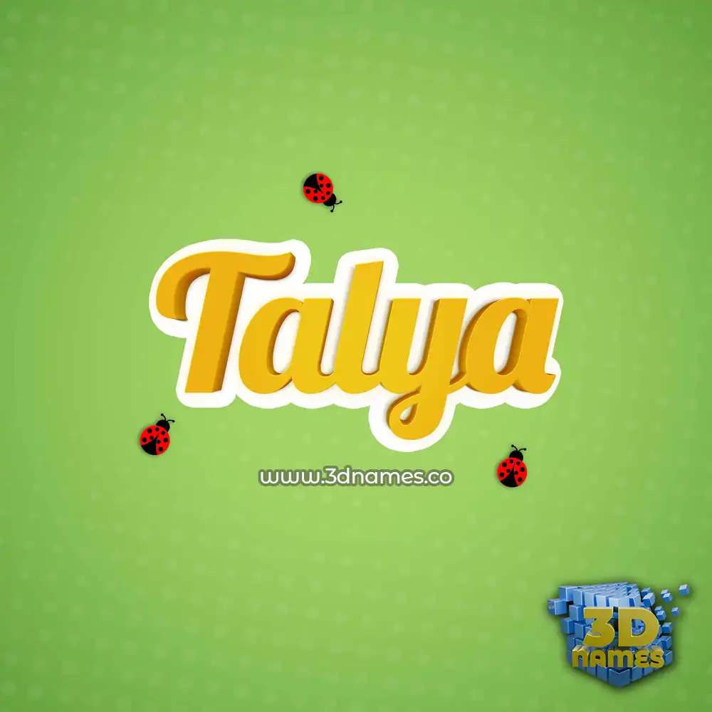 talya in Ladybugs style - 3D name wallpaper
