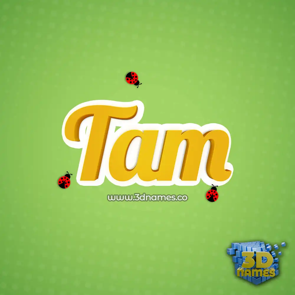 tam in Ladybugs style - 3D name wallpaper