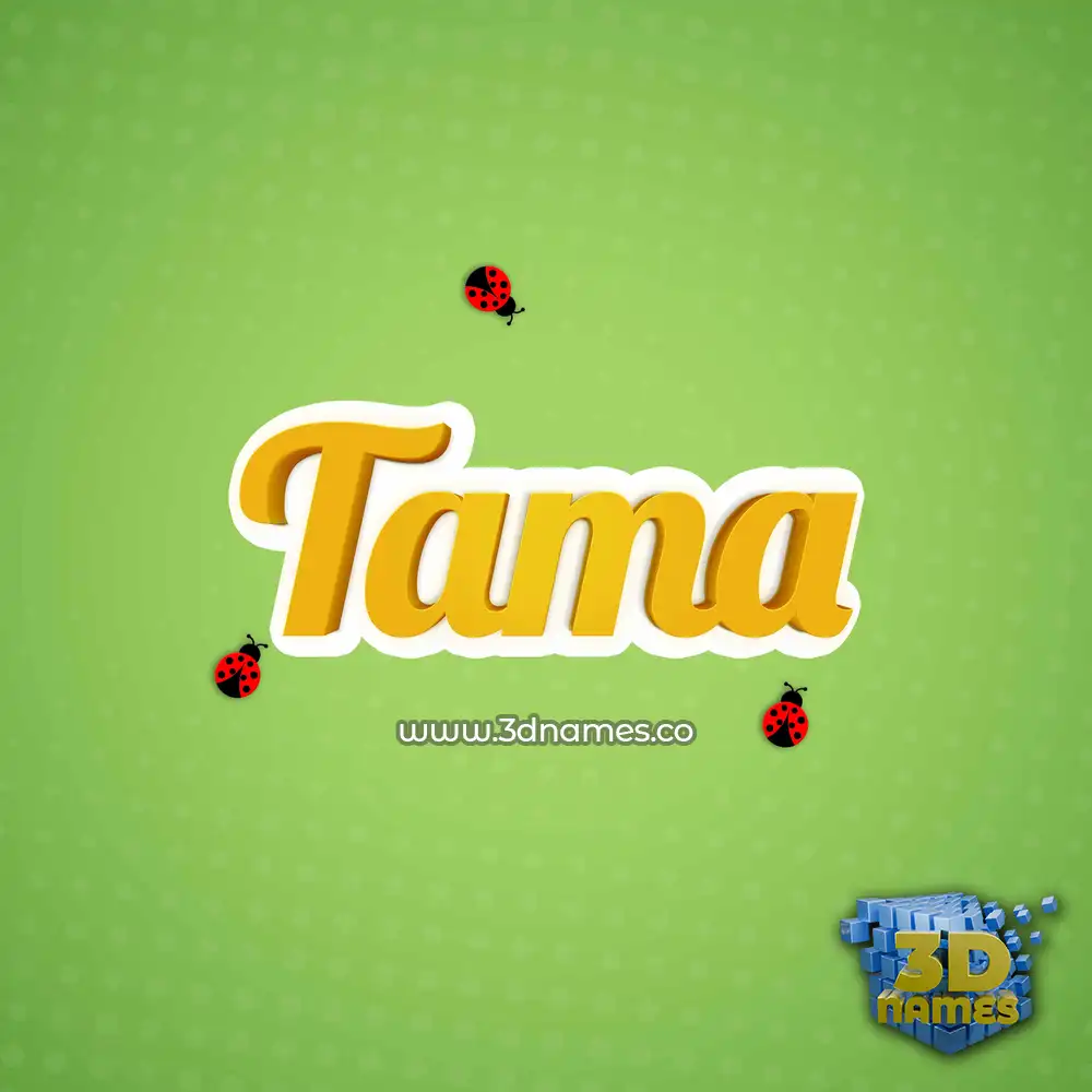 tama in Ladybugs style - 3D name wallpaper