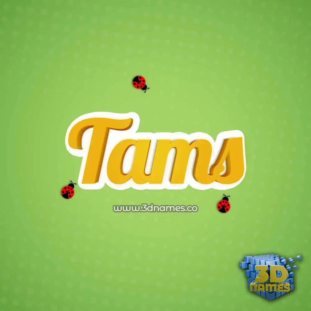 tams in Ladybugs style - 3D name wallpaper