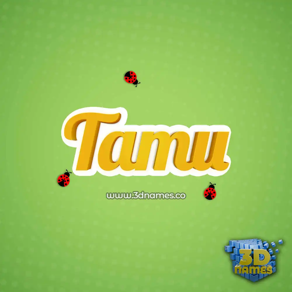 tamu in Ladybugs style - 3D name wallpaper