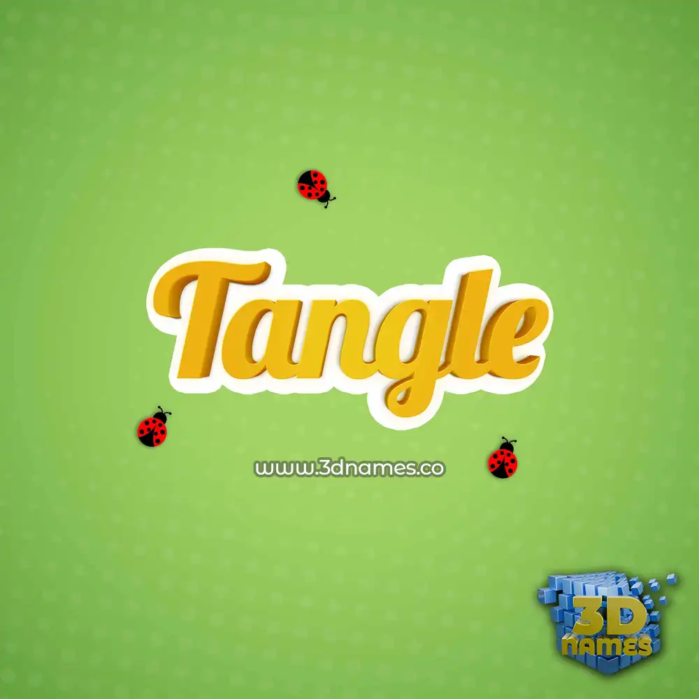 tangle in Ladybugs style - 3D name wallpaper