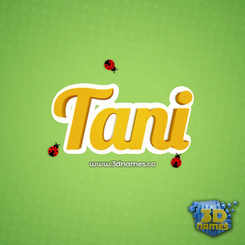 tani in Ladybugs style - 3D name wallpaper