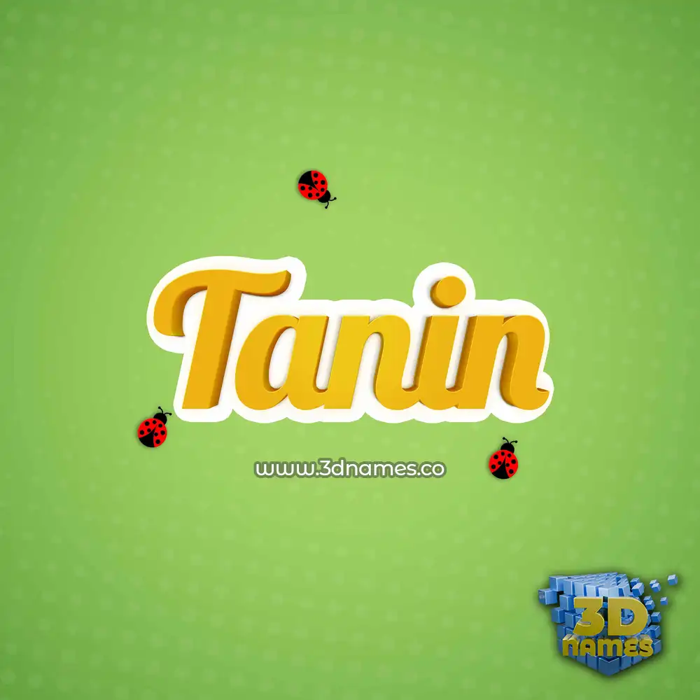 tanin in Ladybugs style - 3D name wallpaper