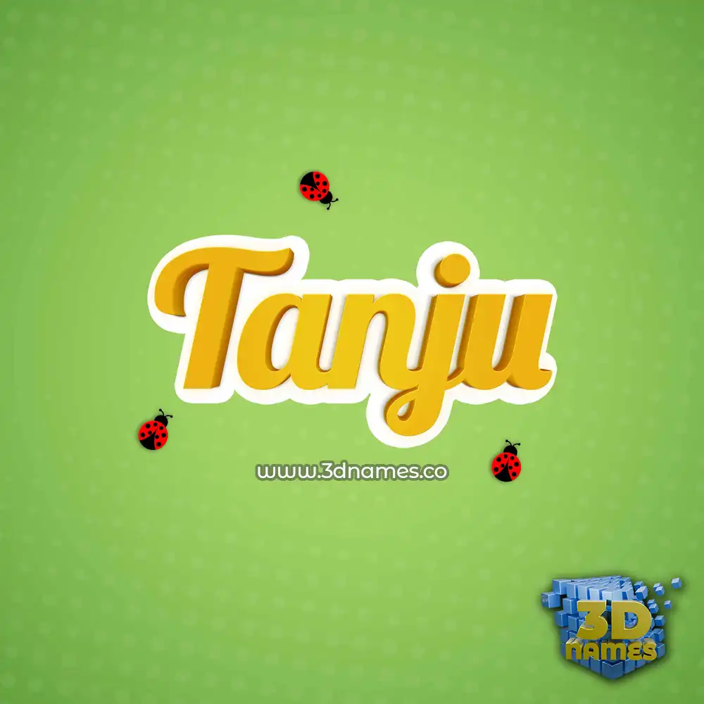 tanju in Ladybugs style - 3D name wallpaper