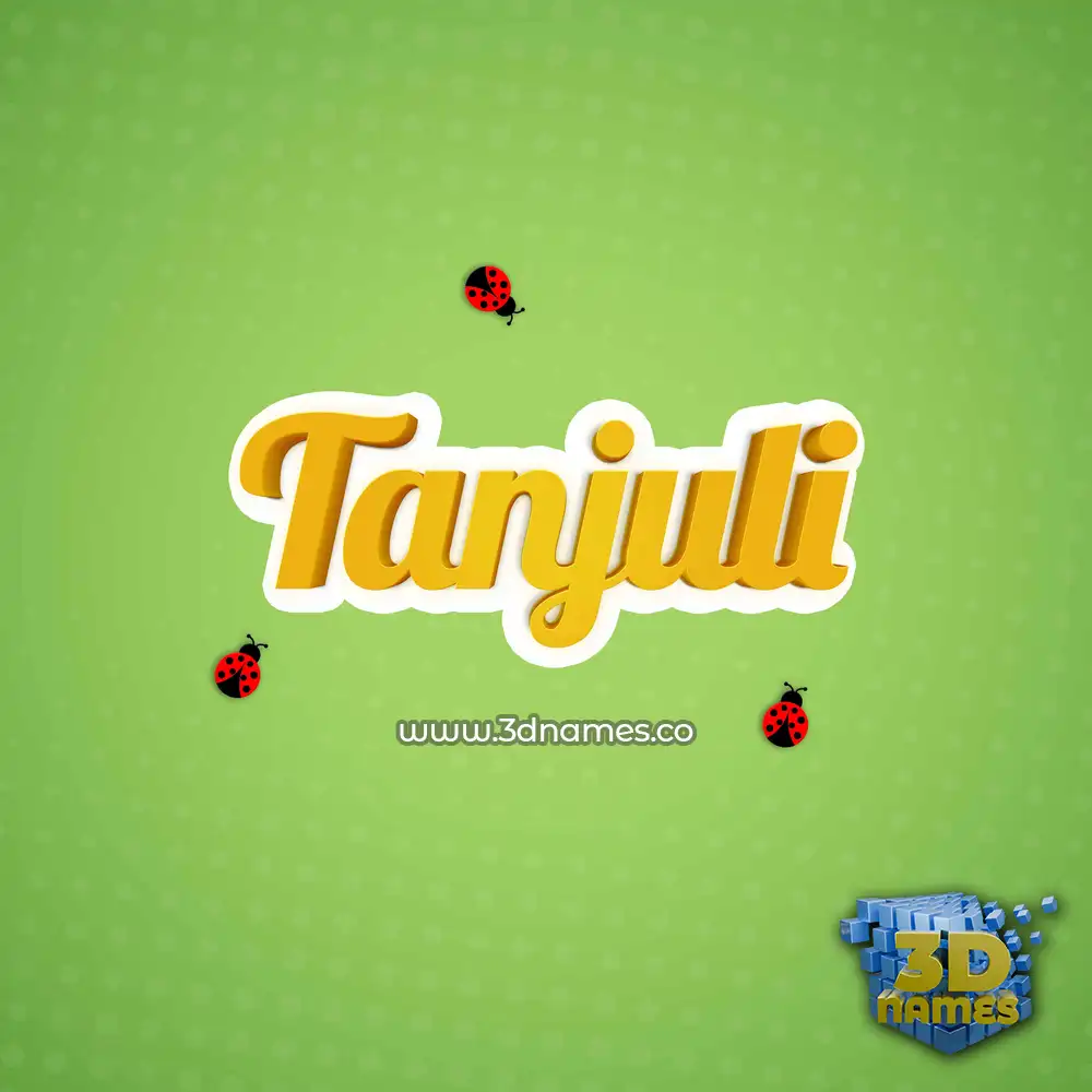 tanjuli in Ladybugs style - 3D name wallpaper