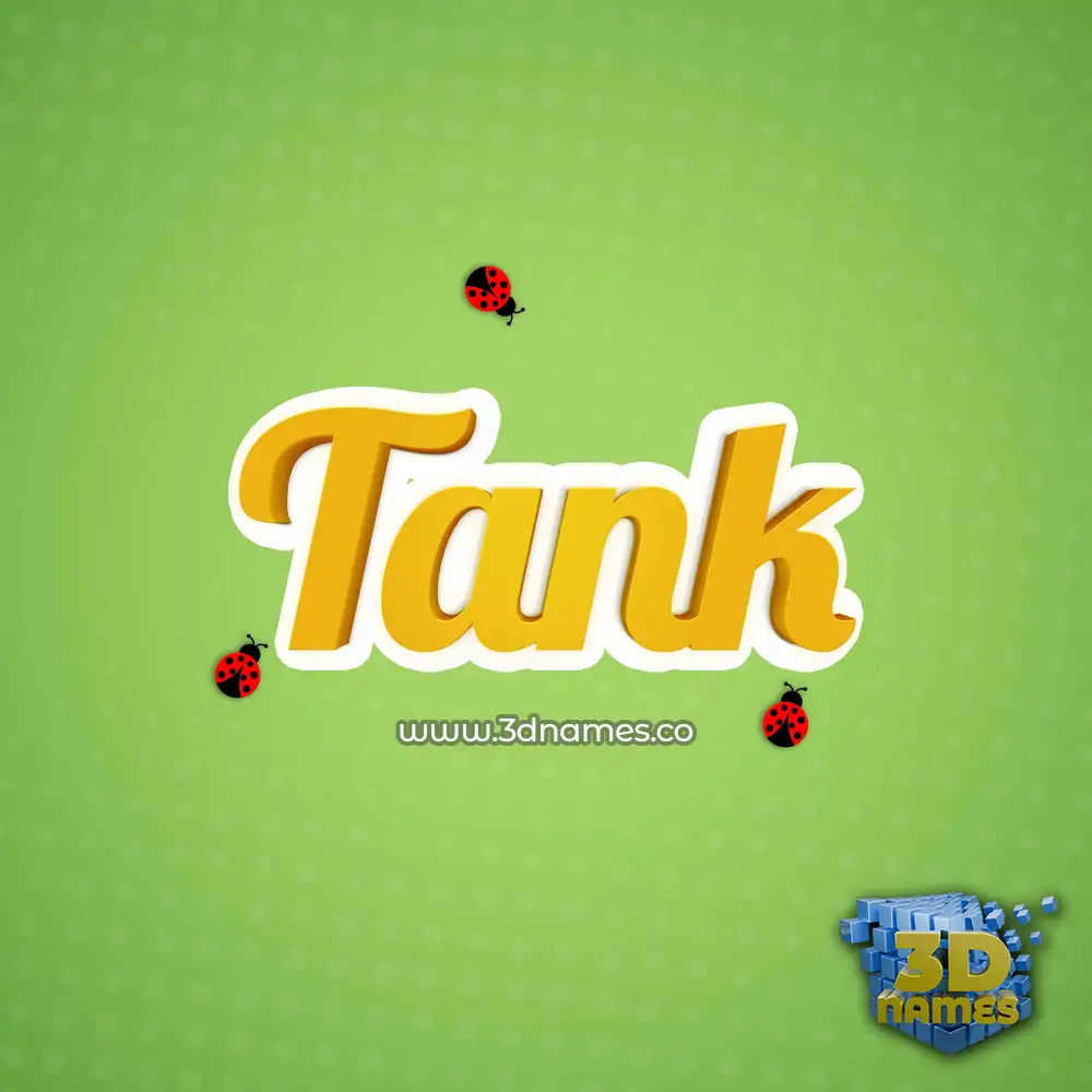 tank in Ladybugs style - 3D name wallpaper
