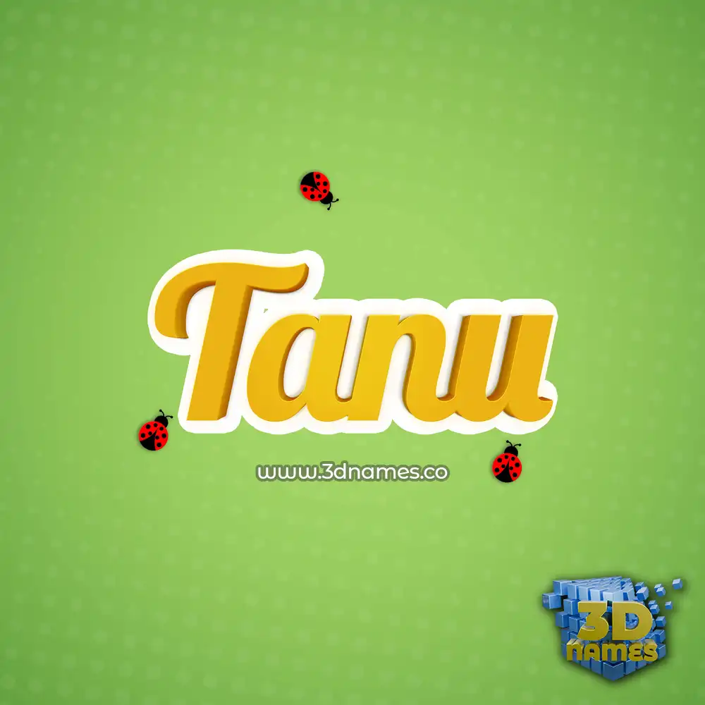 tanu in Ladybugs style - 3D name wallpaper