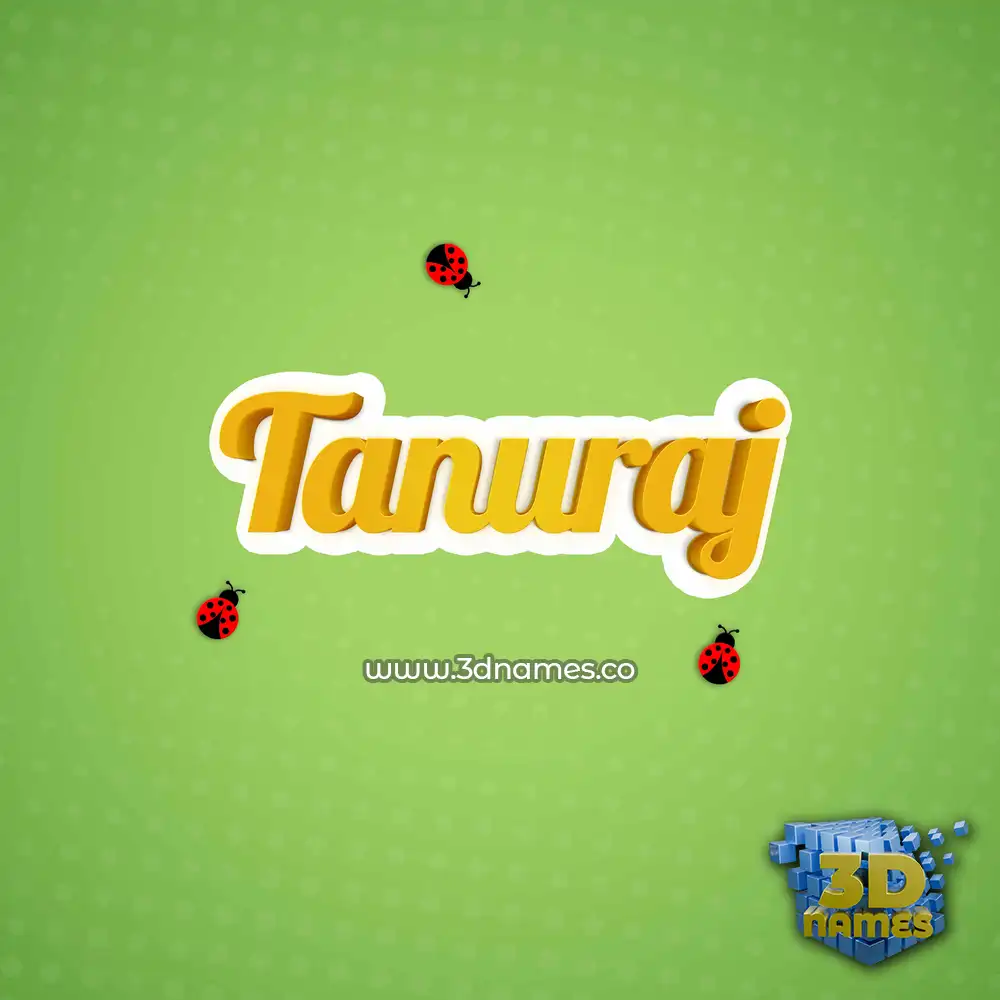 tanuraj in Ladybugs style - 3D name wallpaper
