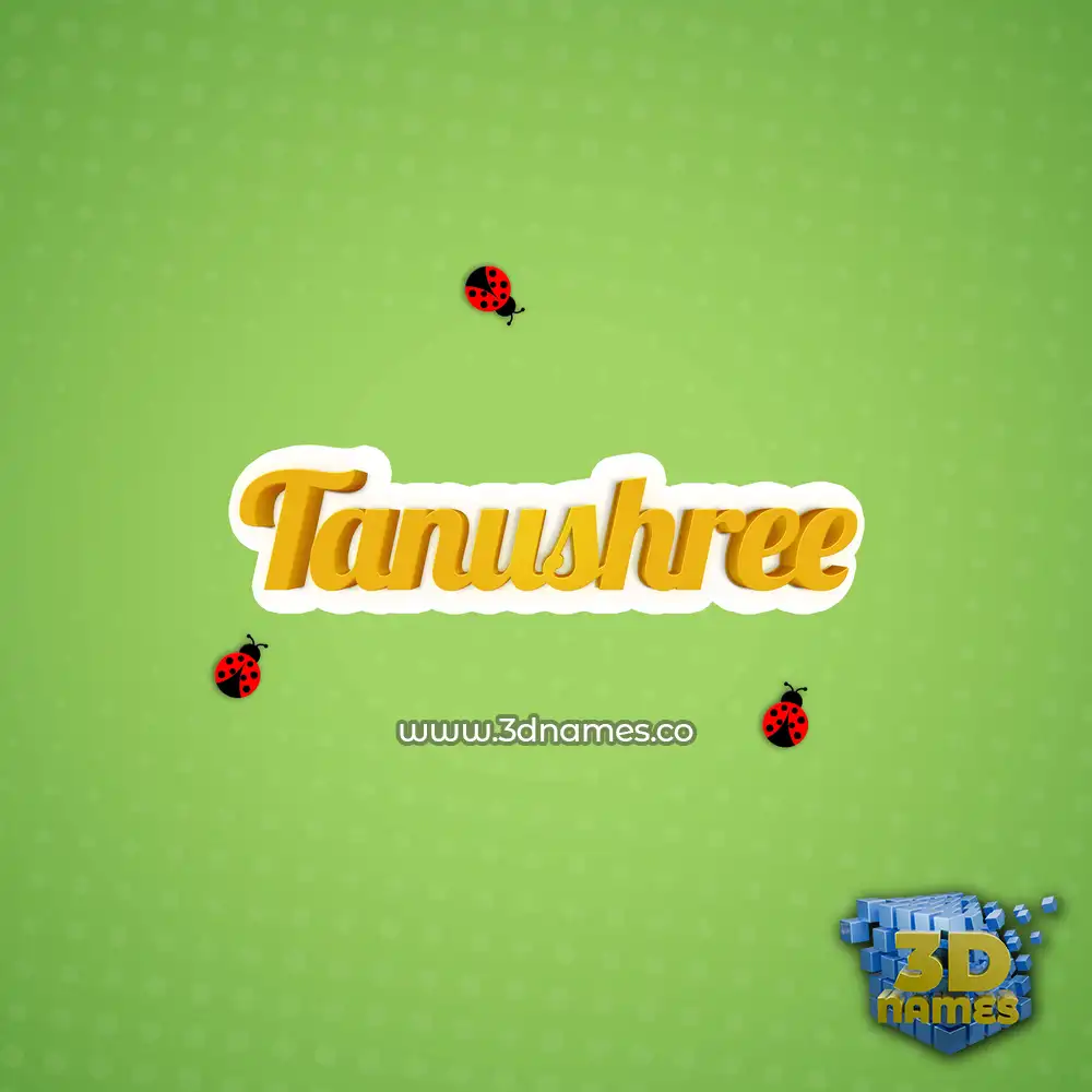 tanushree in Ladybugs style - 3D name wallpaper